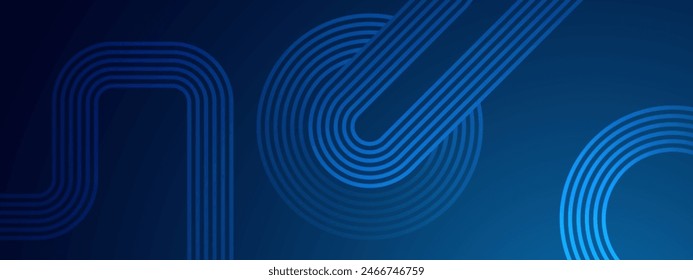 Blau abstrakte moderne dynamische Linien Banner
