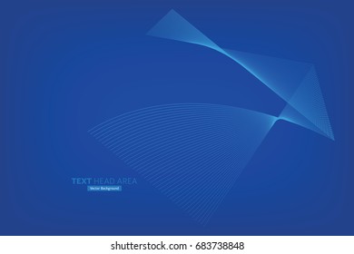 Blue abstract Modern Line, Text Head Area 