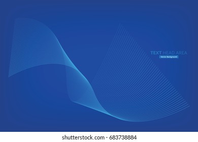 Blue abstract Modern Line, Text Head Area 