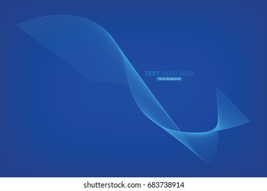 Blue abstract Modern Line, Text Head Area 