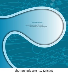 Blue abstract modern vector background with circle pattern