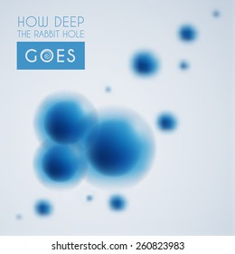 Blue abstract molecule group background. Vector illustration 