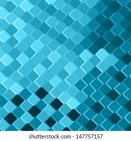 Blue abstract mosaic background.