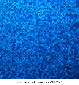 Blue abstract mosaic.  Virtual concept. Technology background. Spotted squares backdrop. Design template for your projects. Vector illustration.
