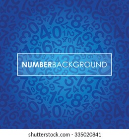 a blue abstract number background