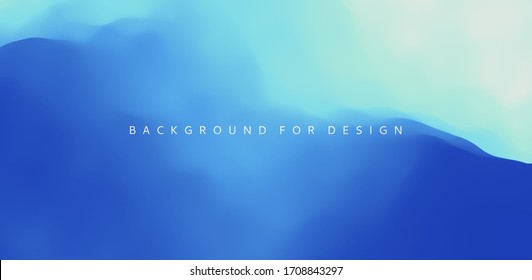 Blue abstract ocean seascape. Sea surface. Water waves. Nature background. Vector illustration for design. 