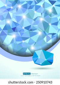 Blue abstract office and technology background. Vector illustration
