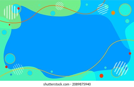 Blue abstract organic shapes background Wallpaper poster banner vector Ilustration