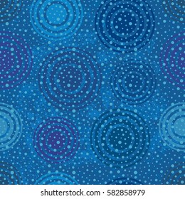 Blue abstract organic vector seamless pattern background 1
