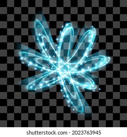 Colección de elementos de efecto de ornamento abstracto azul vectorial aislado