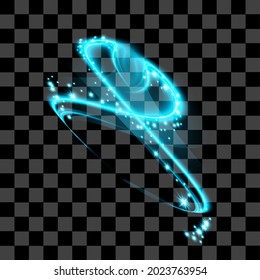 Blue abstract ornament effect element collection isolated vector