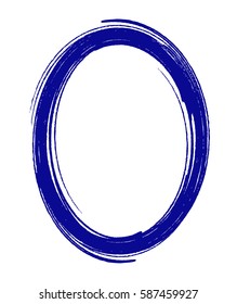 blue abstract oval frame, on blame for vector