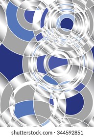 blue abstract pattern with circles