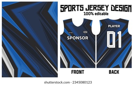 blue abstract pattern jersey design for sport uniform