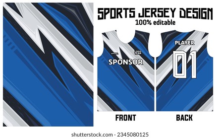 blue abstract pattern jersey design for sport uniform