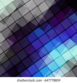 Blue abstract pattern in low poly style.