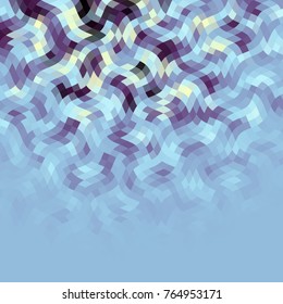 Blue abstract pattern in low poly style.