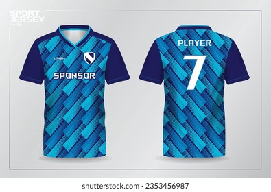 blue abstract pattern for sport jersey, football, soccer, running shirt template