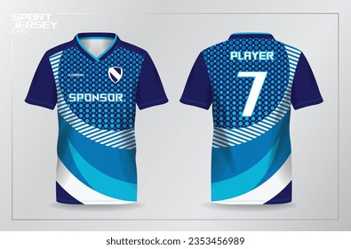 patrón abstracto azul para la camiseta deportiva, fútbol, fútbol, equipo de correr