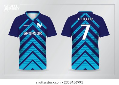 patrón abstracto azul para la camiseta deportiva, fútbol, fútbol, equipo de correr