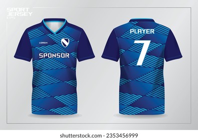 blue abstract pattern for sport jersey, football, soccer, running shirt template