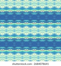 Blue abstract pattern with symmetrical wave-like textures forming a seamless artistic background. Perfect for modern designs and textile prints.
