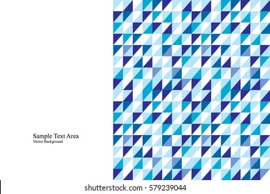 Blue Abstract Pattern - Triangle and Square pattern in blue and white colors