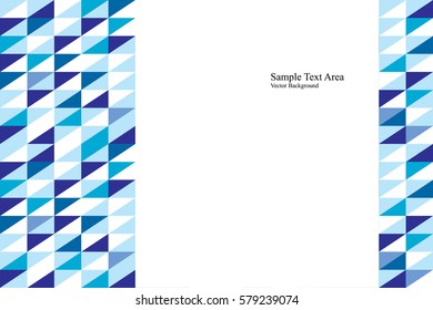 Blue Abstract Pattern - Triangle and Square pattern in blue and white colors