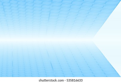 Blue abstract perspective background. Minimal vector design. Technology wallpaper.