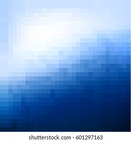 Blue abstract pixelated geometric background with square pattern