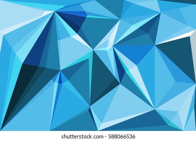 blue abstract polygon art wallpaper background.vector and illustration