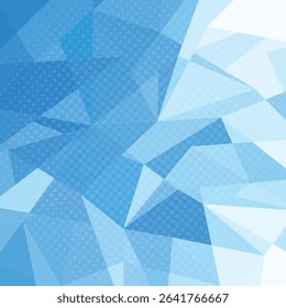 Blue abstract polygon background with halftone. abstract low poly background. triangles in blue colors with halftone. modern geometric background