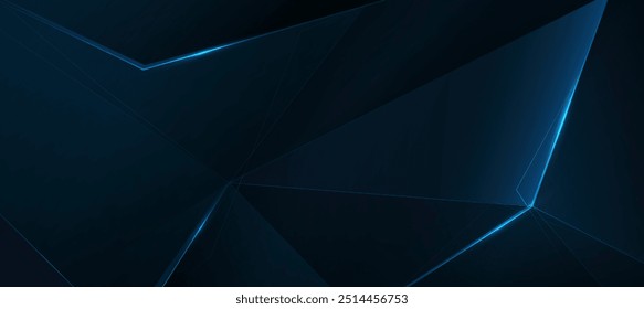 blue abstract polygon elegant background vector illustration. digital Innovative tech art background