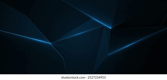 blue abstract polygon elegant background vector illustration. digital Innovative tech art background