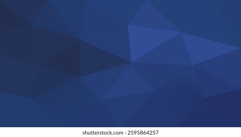 Blue abstract polygonal background. Geometric origami style with gradient. 