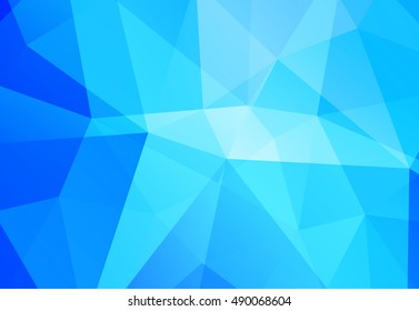 Blue abstract polygonal background for a web and the press. Vector illustration
