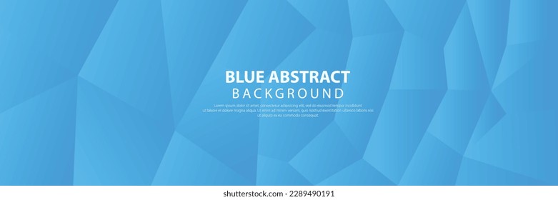Blue Abstract Polygonal Banner Background