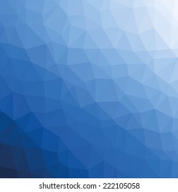 Blue abstract polygonal triangle mosaic pattern background 