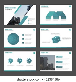 Blue Abstract presentation templates, Infographic elements template flat design set for brochure flyer leaflet marketing advertising banner template