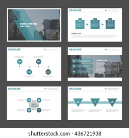 Blue Abstract presentation templates, Infographic elements flat design set for brochure flyer leaflet marketing advertising banner template