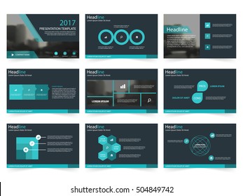 Blue Abstract presentation templates, Infographic elements flat design set for annual report brochure flyer leaflet marketing advertising banner template