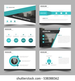 Blue Abstract presentation templates, Infographic elementsflat design set for annual report brochure flyer leaflet marketing advertising banner 