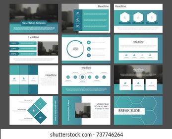 Blue Abstract presentation templates, Infographic elements template flat design set for annual report brochure flyer leaflet marketing advertising banner template