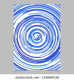 Blue abstract psychedelic card background from concentric rings