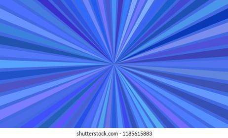 Blue abstract psychedelic ray burst stripe background - vector explosive design