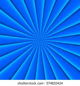 Blue abstract rays circle vector background