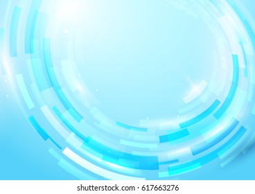 Blue abstract rectangles shiny hi-tech motion geometric shape technology concept background
