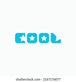 Blue abstract rectangular logo that has a firm and cool meaning.