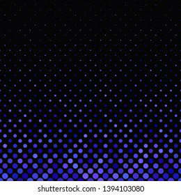 Blue abstract repeating circle pattern - vector snowfall background illustration from dots