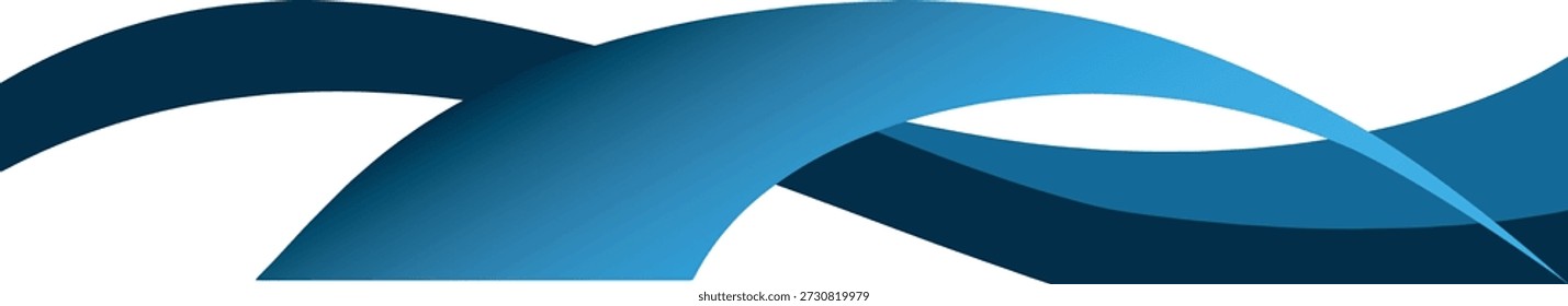 
Ondas de fita abstratas azuis com fluxo de estilo corporativo suave